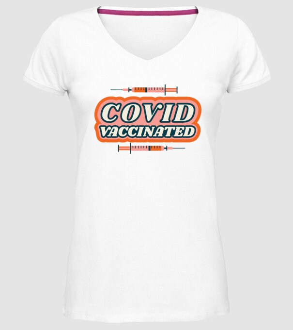 Vaccin Covid model alb pe tricou