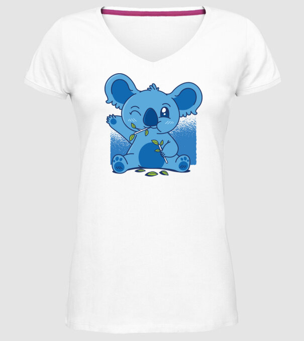 Koala drăguț model alb pe tricou
