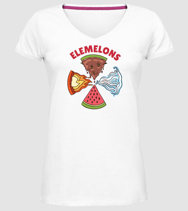 Elemente pepene model alb pe tricou