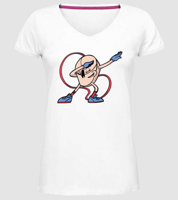 Șoarece DAB model alb pe tricou