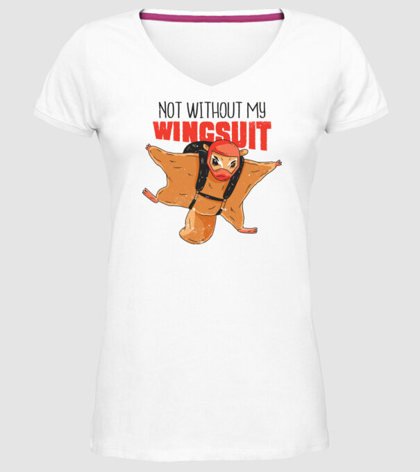Veveriță cu parașută tricou amuzant model alb pe tricou