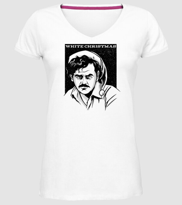 Crăciun alb cu Pablo model alb pe tricou