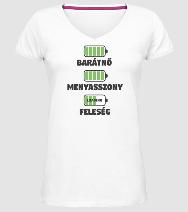 Soție model alb pe tricou