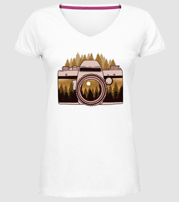Natură Fotograf tricou fotograf model alb pe tricou