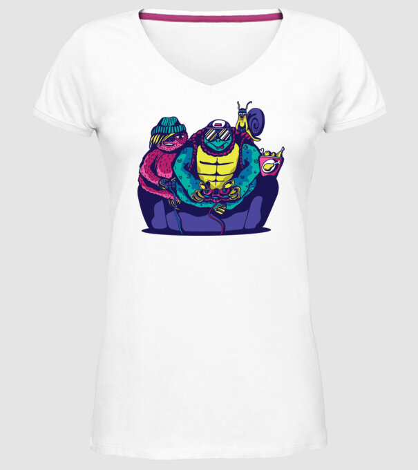 Animale Gamer model alb pe tricou