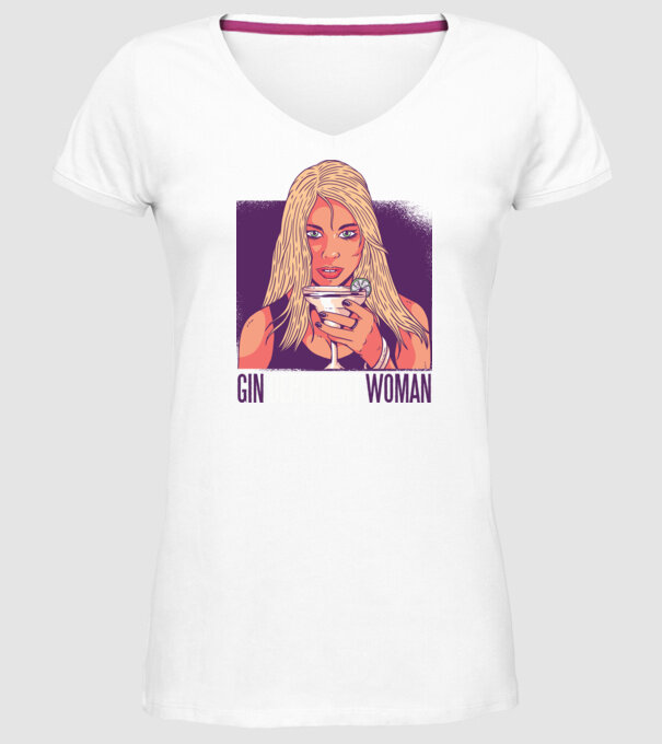 Gindependent Woman model alb pe tricou