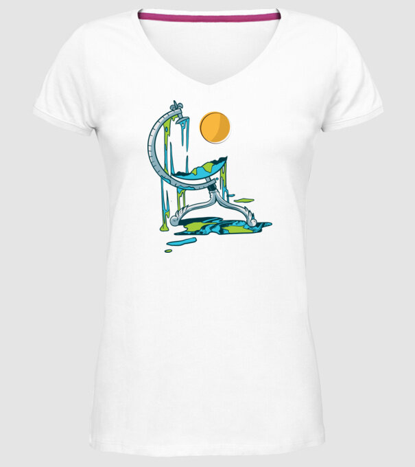 Încălzire globală model alb pe tricou