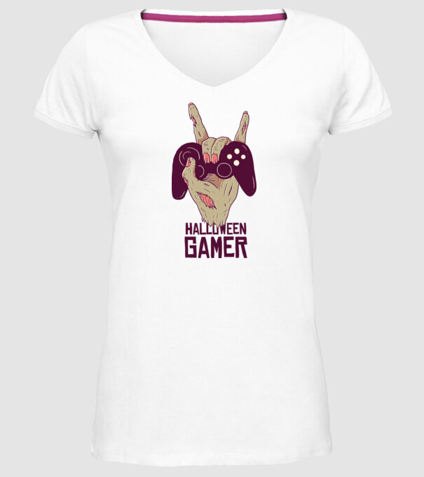 Halloween Gamer tricou Zombie model alb pe tricou