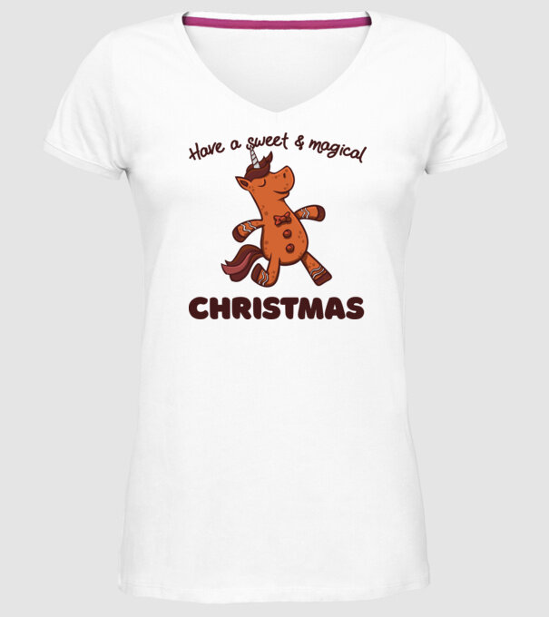 Have a sweet and magical Christmas model alb pe tricou