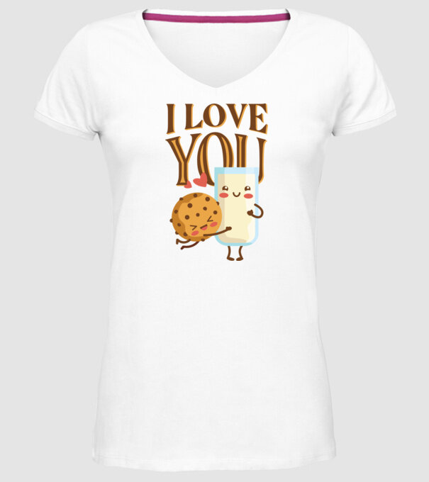 'I Love You tricou drăguț cuplu pentru Valentine''s Day' model alb pe tricou
