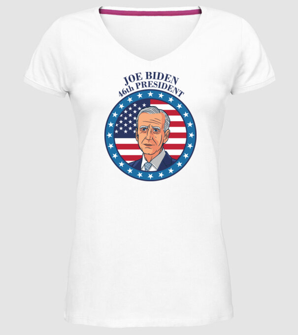 Joe Biden cel de-al 46-lea președinte al SUA model alb pe tricou