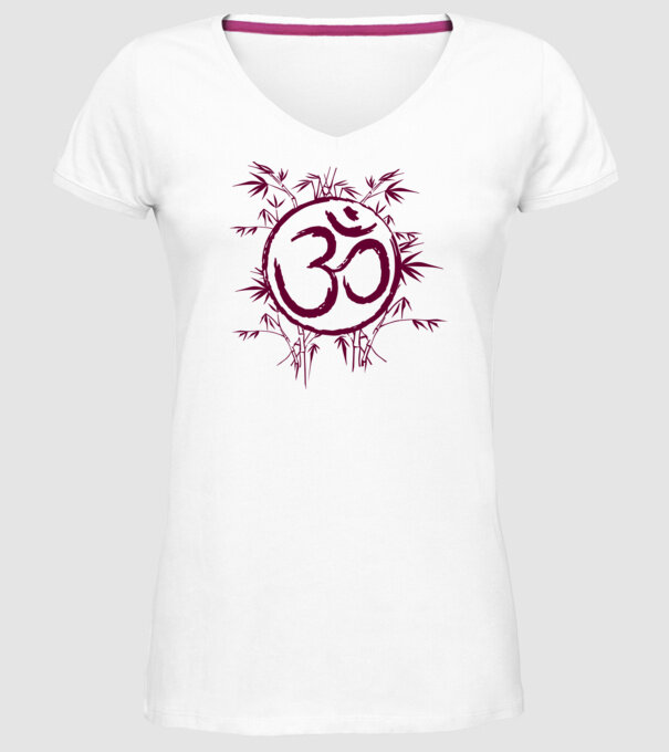 Simbol Yoga model alb pe tricou
