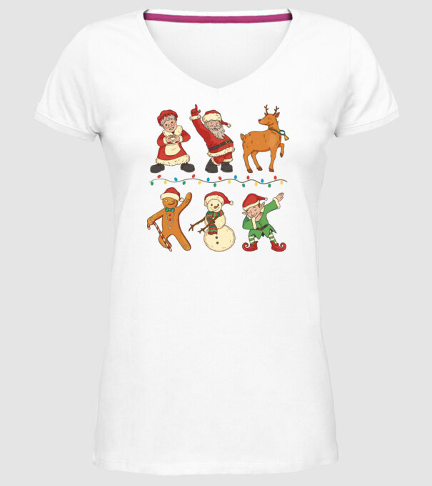 Crăciun DAB model alb pe tricou