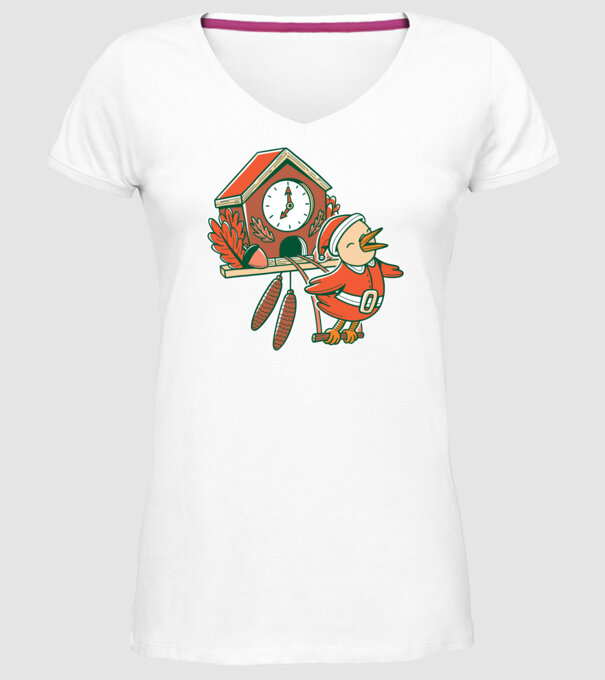 Cuc de Crăciun model alb pe tricou