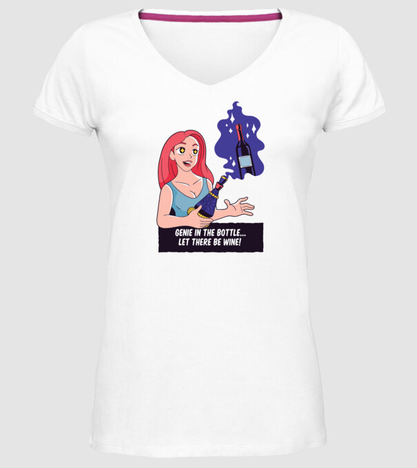 Dorința mea, să fie vin model alb pe tricou