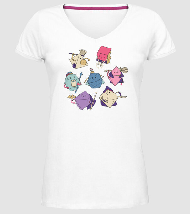 Caractere Cub model alb pe tricou
