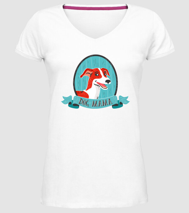 Câine Mamă model alb pe tricou