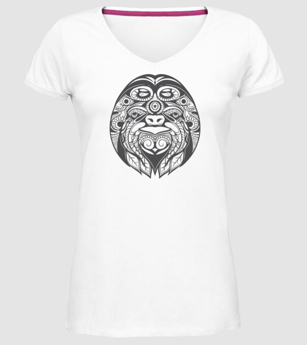 Motiv Leneș model alb pe tricou