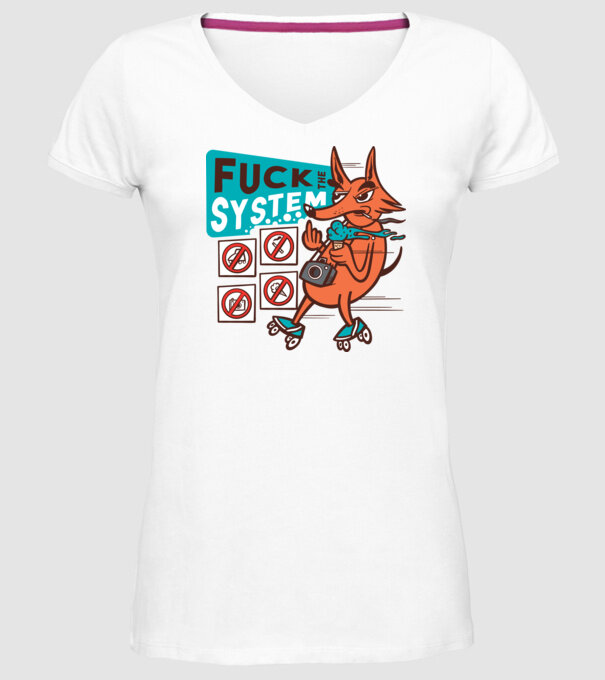 Câine Rebel model alb pe tricou