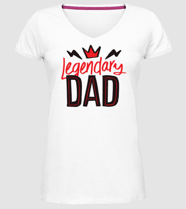 Tată legendar model alb pe tricou
