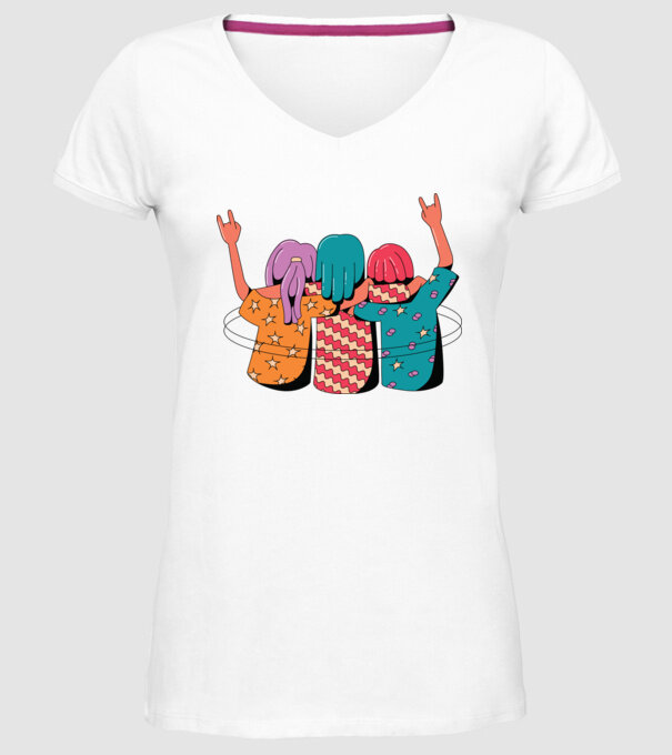 Cele mai bune prietene model alb pe tricou
