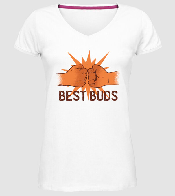 Cei mai buni prieteni model alb pe tricou