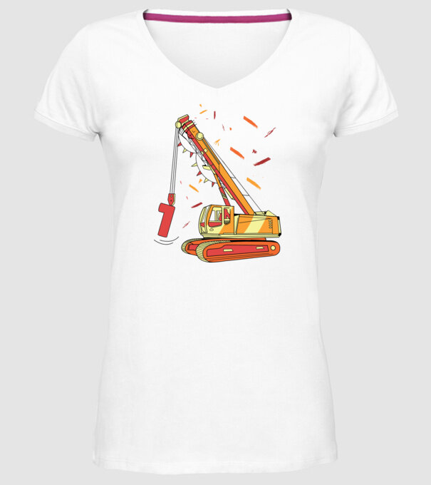 Prindere 1st Birthday model alb pe tricou