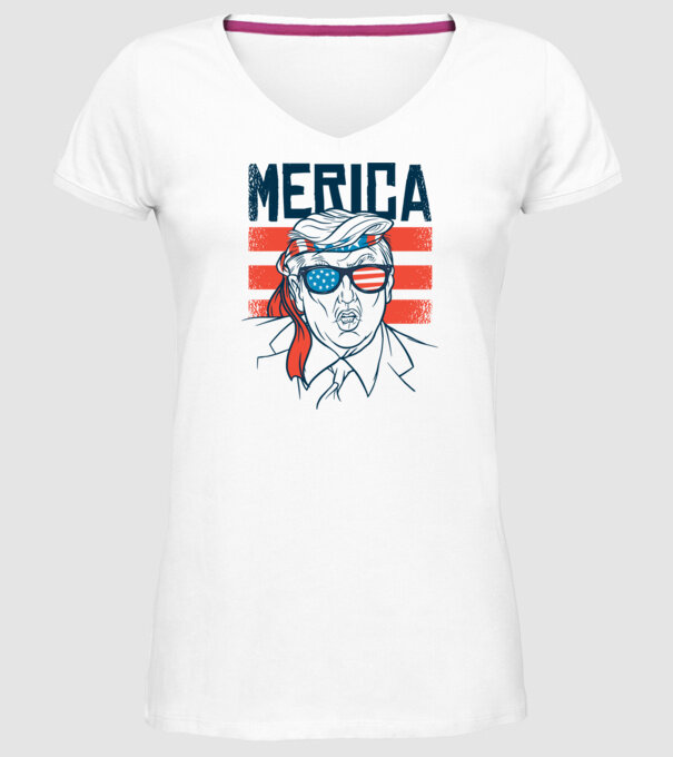 Merica Trump 2020 Usa model alb pe tricou