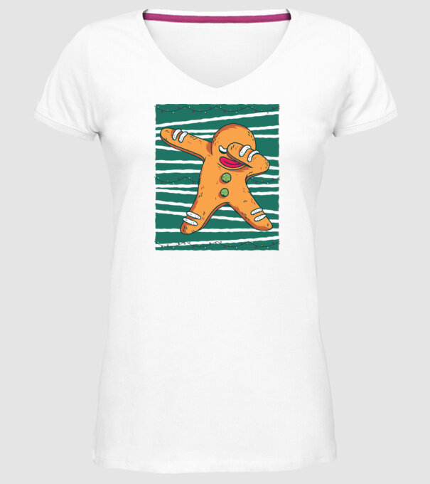Turtă dulce DAB Crăciun model alb pe tricou