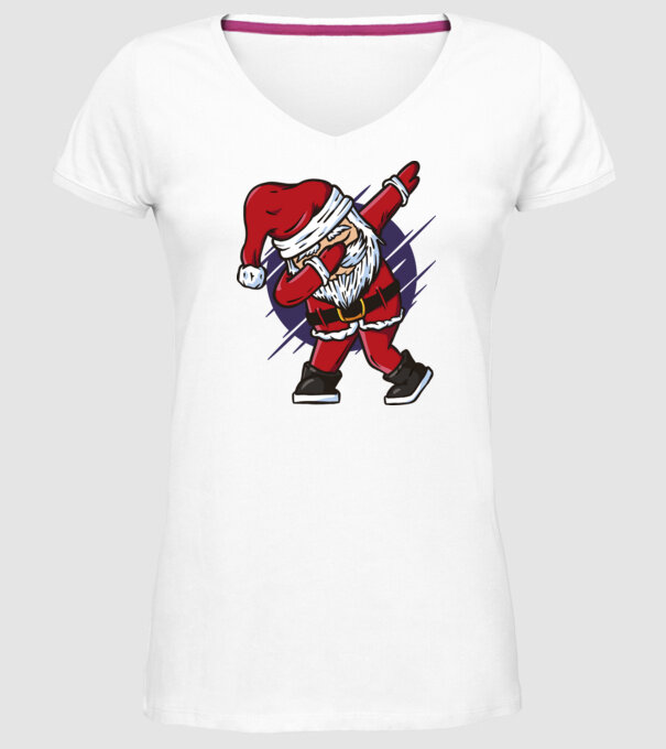 Moș Crăciun DAB model alb pe tricou