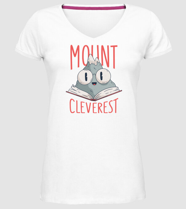 Tricou Mount Cleverest model alb pe tricou