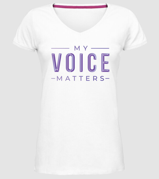 My Voice Matters de Ziua Femeii model alb pe tricou