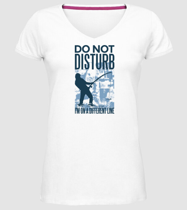Nu mă deranja, sunt pe altă linie Pescar model alb pe tricou