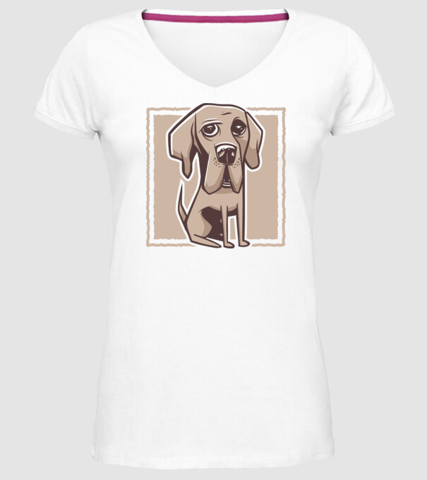 Câine Mastiff german model alb pe tricou