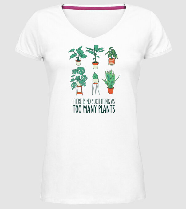 Este imposibil să existe prea multe plante model alb pe tricou
