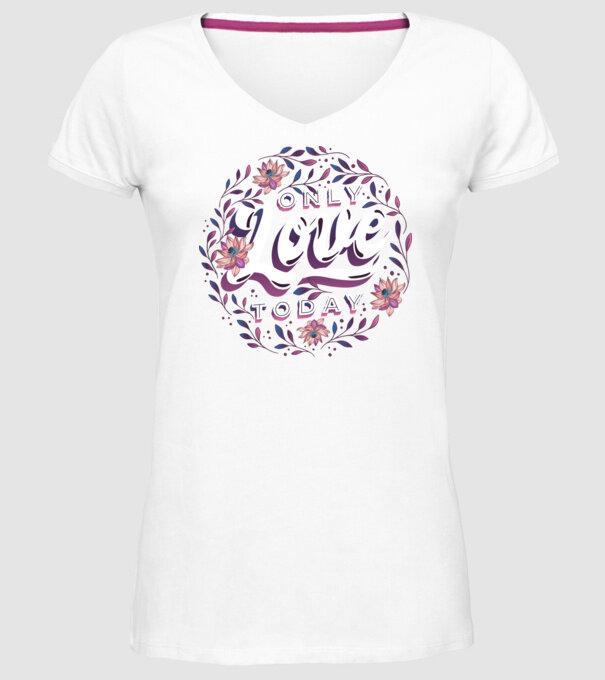 'Only Love Today tricou pentru Valentine''s Day' model alb pe tricou