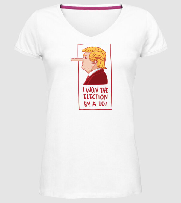 Pinocchio Trump model alb pe tricou