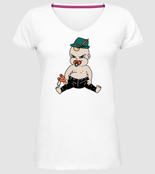 Bebe neastâmpărat model alb pe tricou