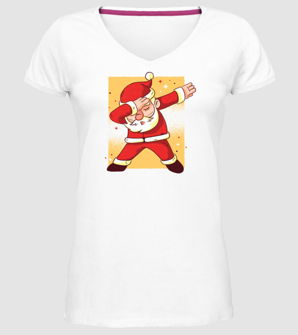 Santa DAB Moș Crăciun model alb pe tricou