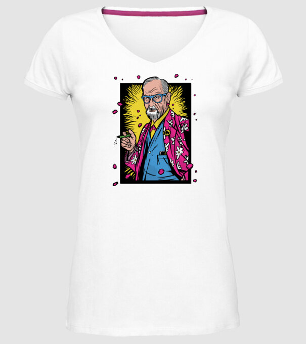 Sigmund Freud Filozof model alb pe tricou