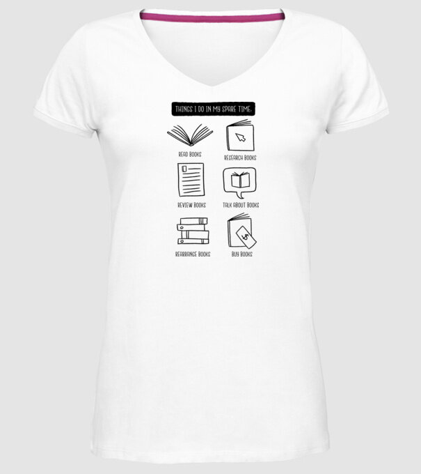 Program de timp liber - Citit model alb pe tricou