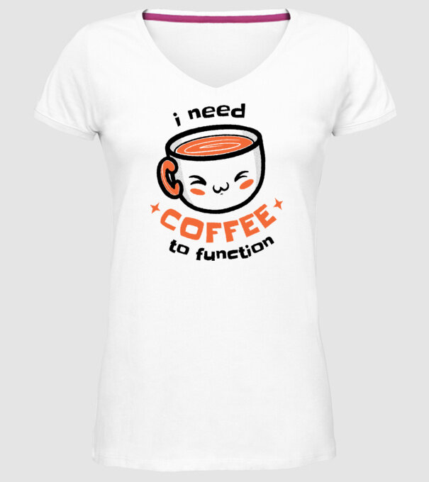 Am nevoie de cafea model alb pe tricou