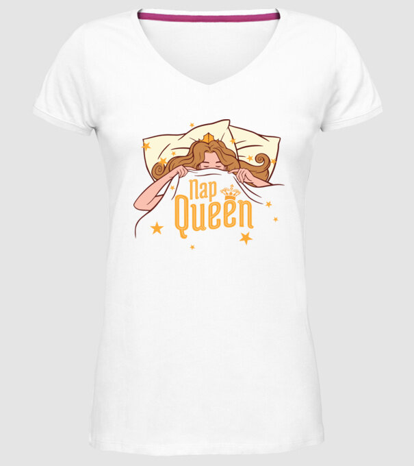 Regina somnului model alb pe tricou