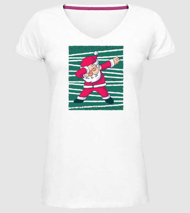 Moș Crăciun DAB Crăciun model alb pe tricou