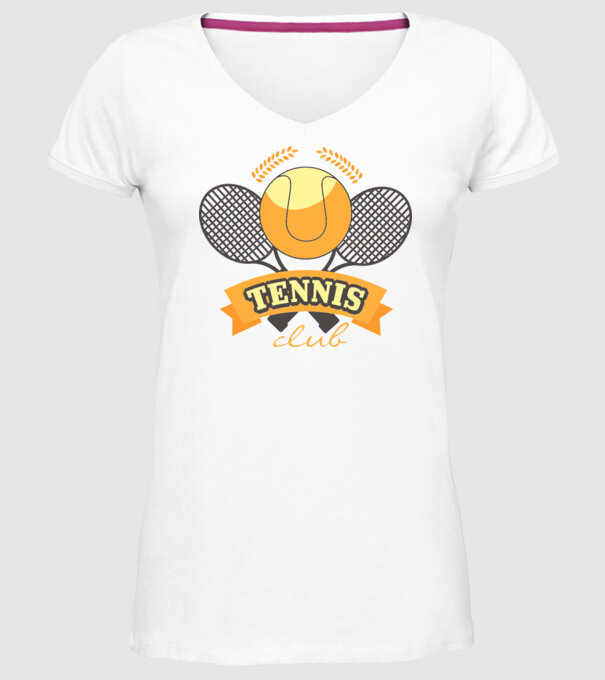 Tennis Club model alb pe tricou