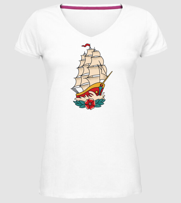 Vapor Tatuaj model alb pe tricou