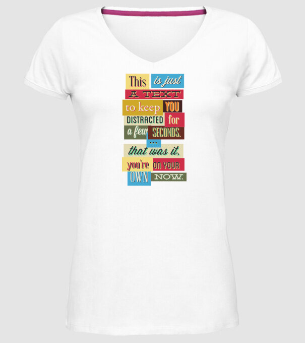 This is just a text to keep you distracted model alb pe tricou
