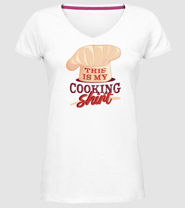 This is my Cooking Shirt model alb pe tricou