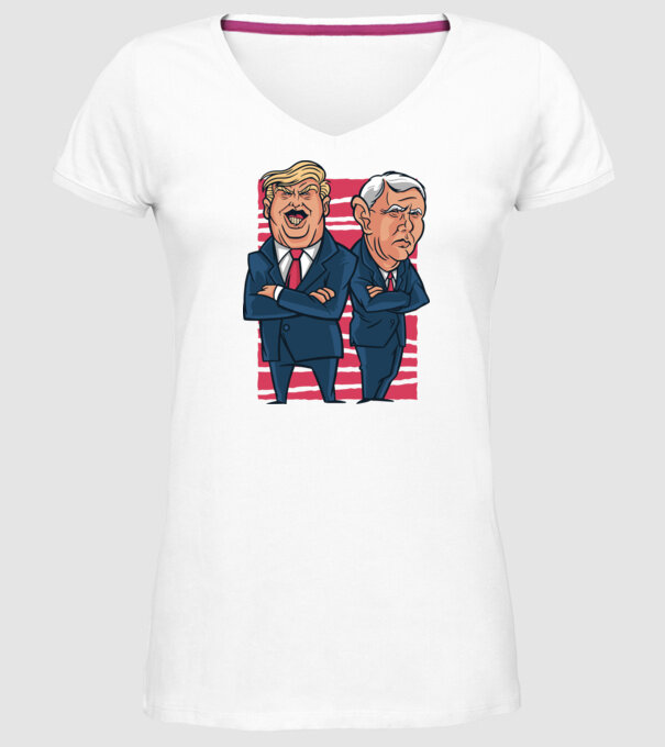 Trump Pence USA model alb pe tricou