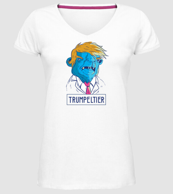 Trumpeltier monstru Trump model alb pe tricou